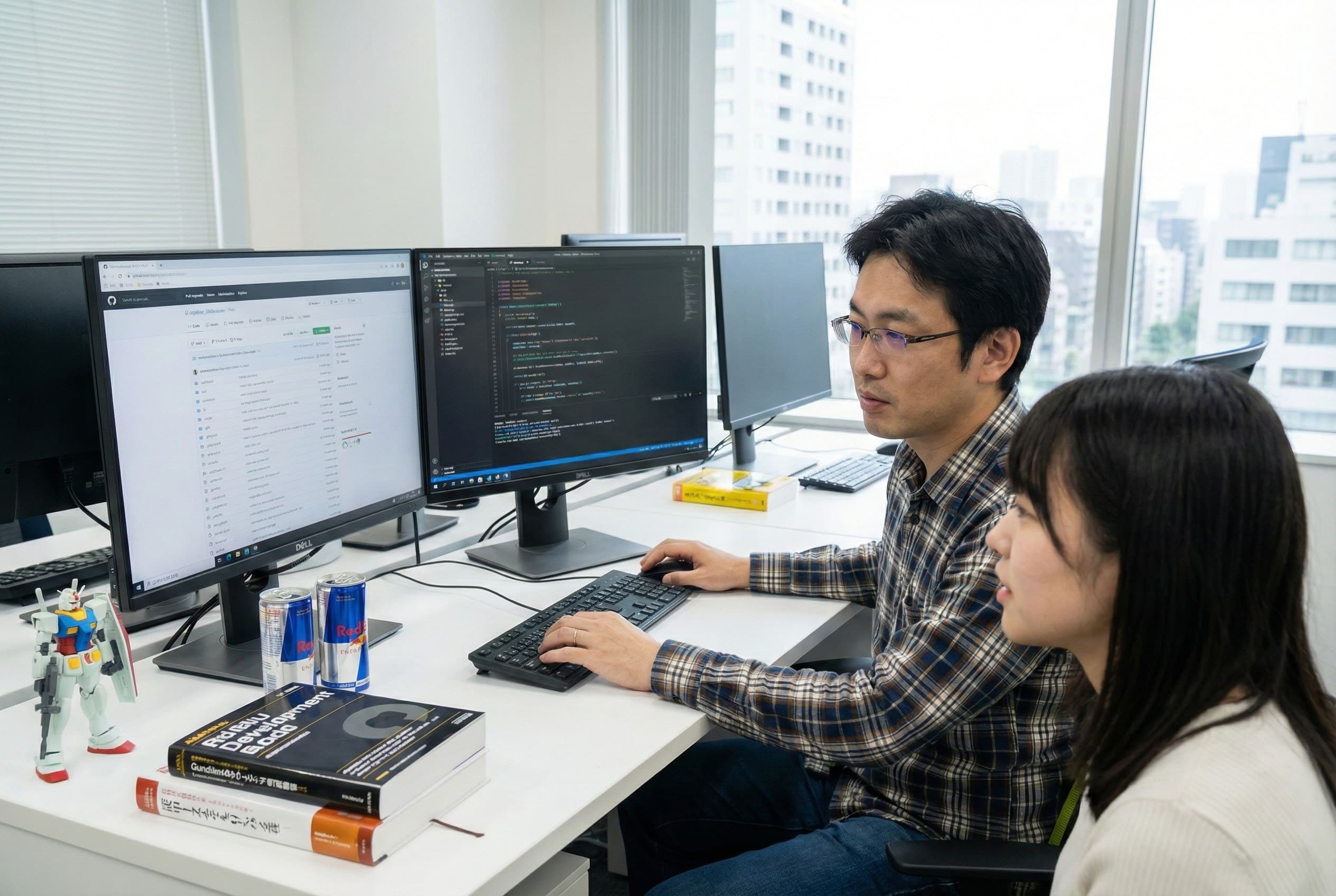 若手社員が気兼ねなく開発している様子